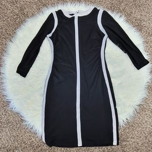 Black White American Living Dress